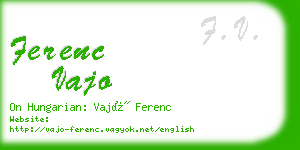 ferenc vajo business card